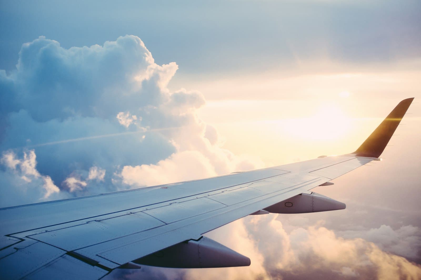 Passenger aircraft after takeoff