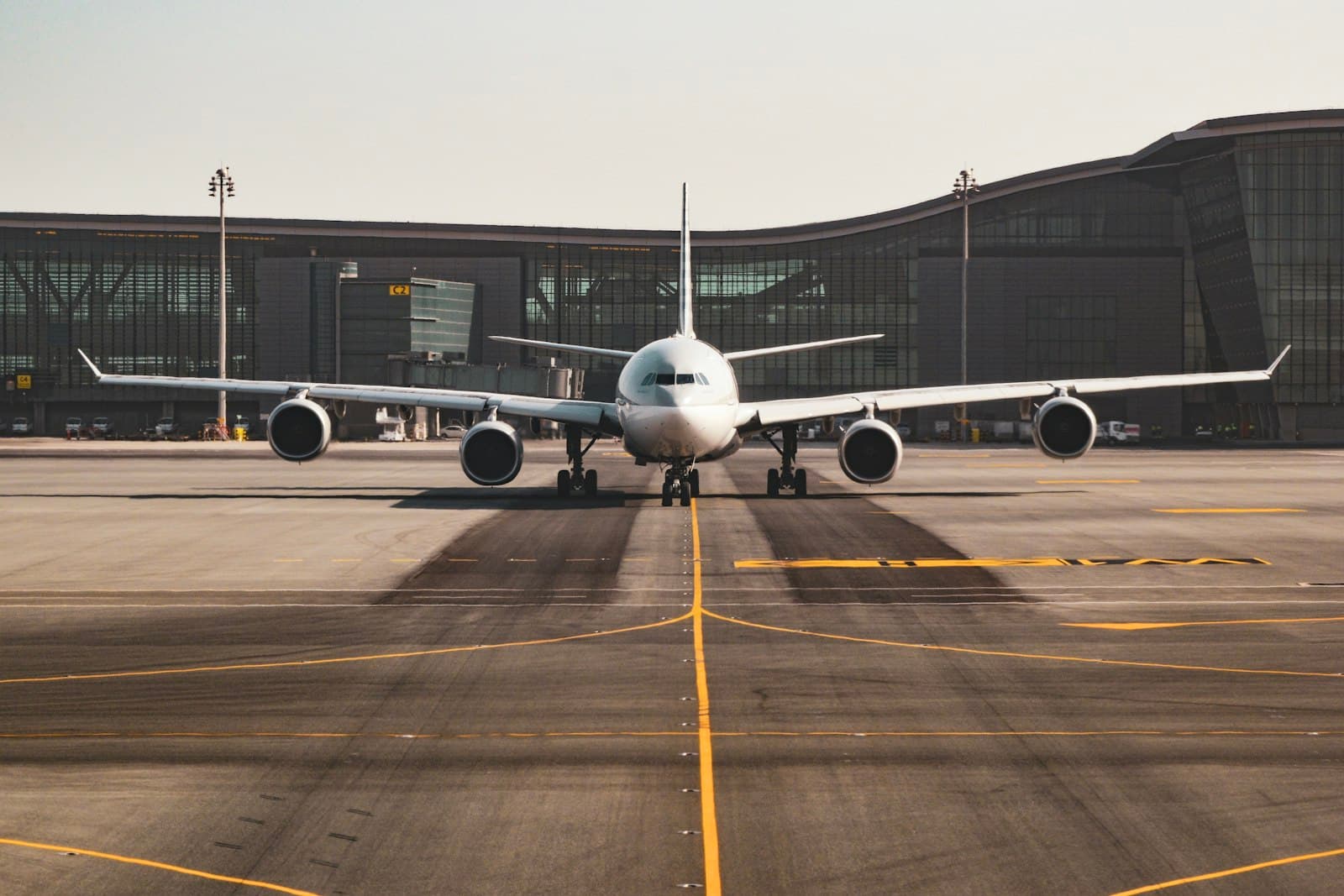 Aircraft on the runway